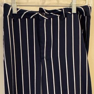 Business Casual Navy and White Striped Pants